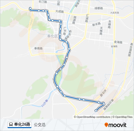 奉化26路 Bus Line Map