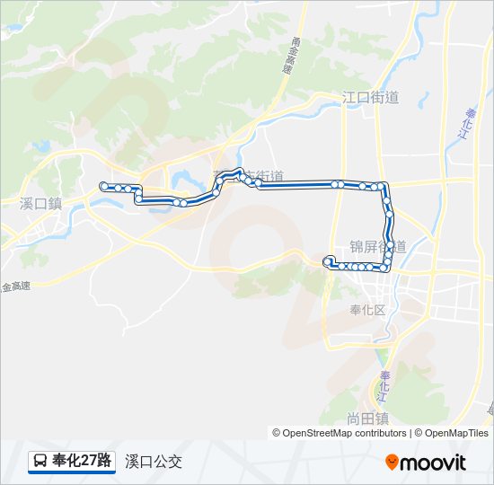 奉化27路 Bus Line Map
