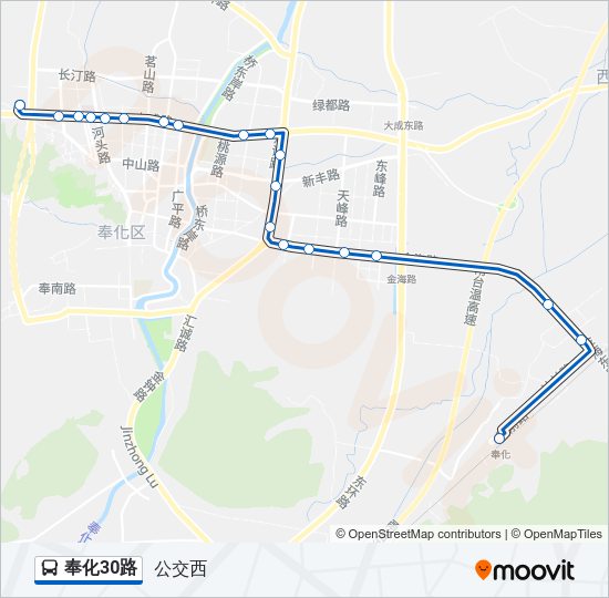 奉化30路 Bus Line Map