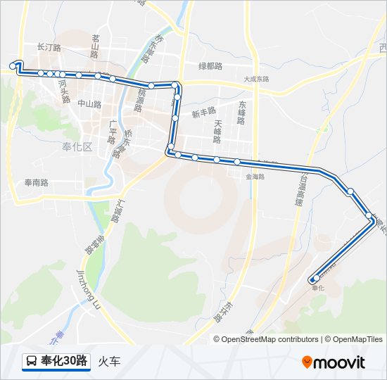 奉化30路 Bus Line Map