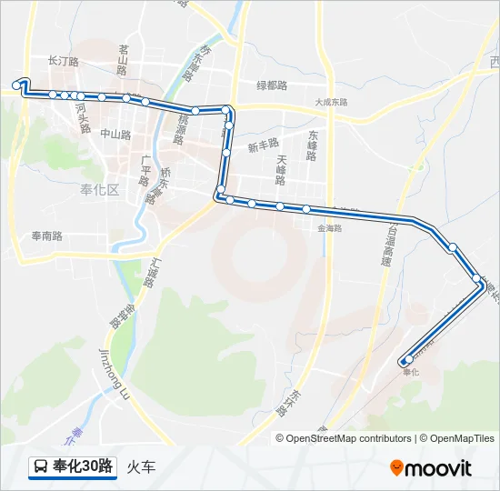 公交奉化30路的线路图