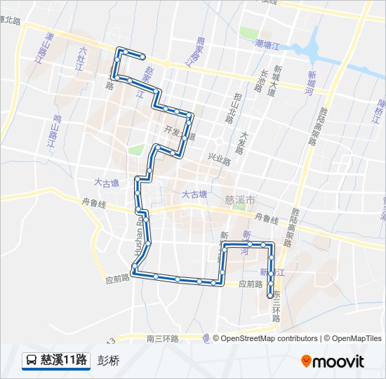 公交慈溪11路的线路图