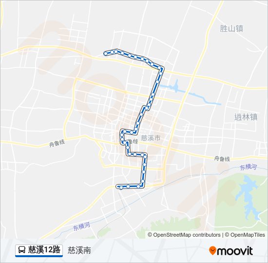 慈溪12路 Bus Line Map