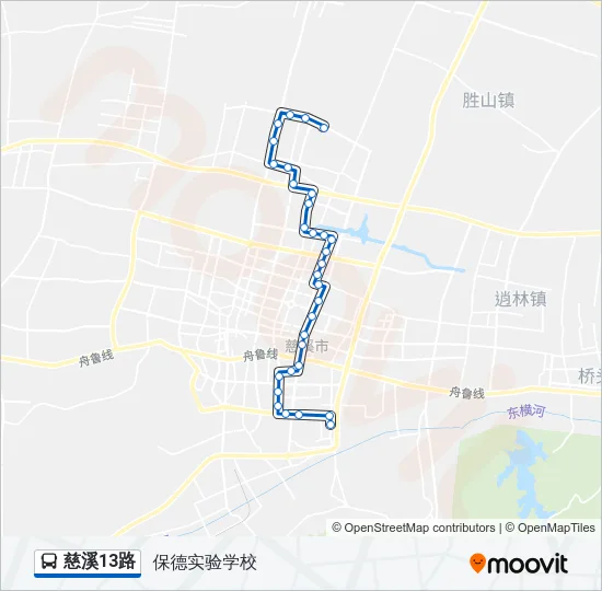 慈溪13路 Bus Line Map