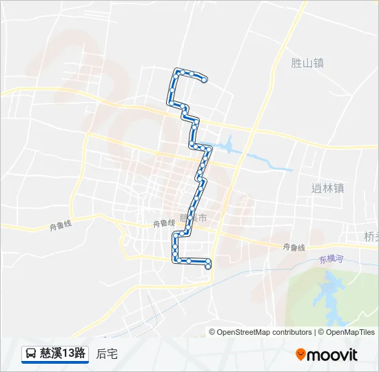 慈溪13路 Bus Line Map