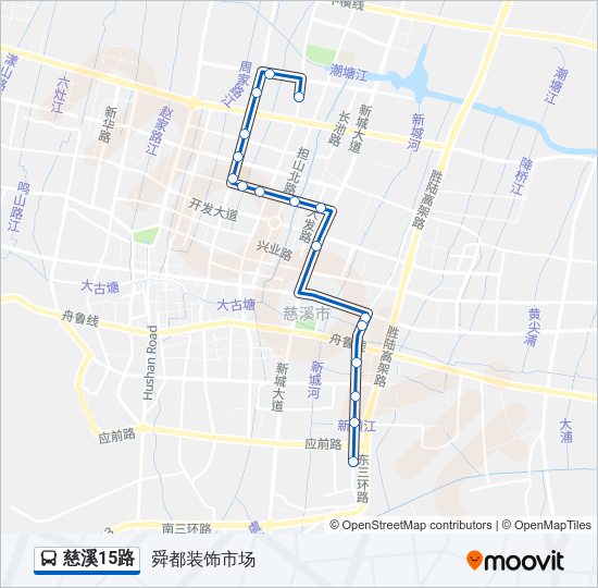 慈溪15路 Bus Line Map
