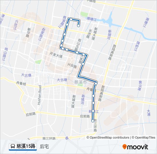 慈溪15路 Bus Line Map