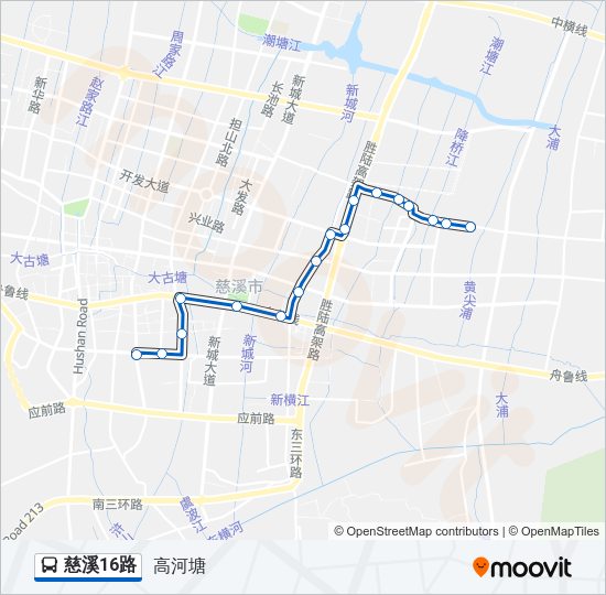 慈溪16路 Bus Line Map
