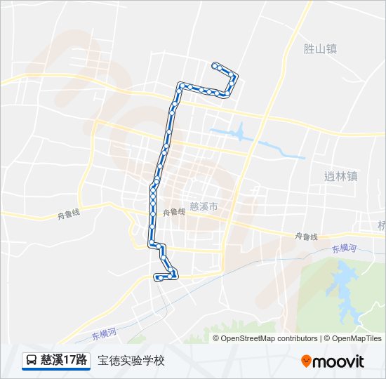 公交慈溪17路的线路图