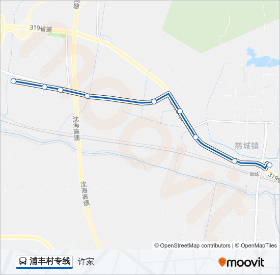 浦丰村专线 Bus Line Map