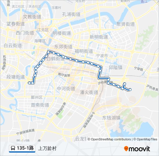 135-1路 Bus Line Map