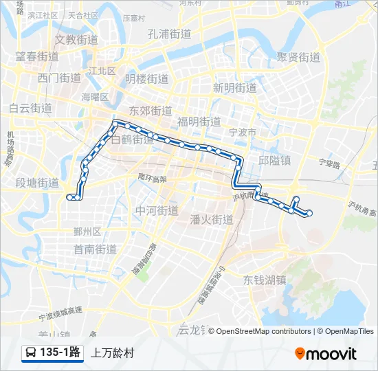 135-1路 Bus Line Map