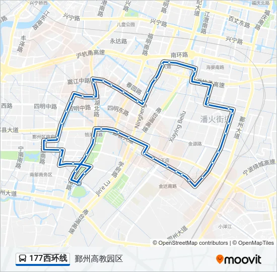 公交177西环路的线路图