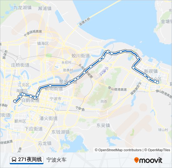 271夜间线 Bus Line Map
