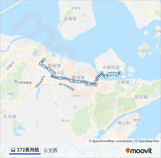 公交272夜间路的线路图