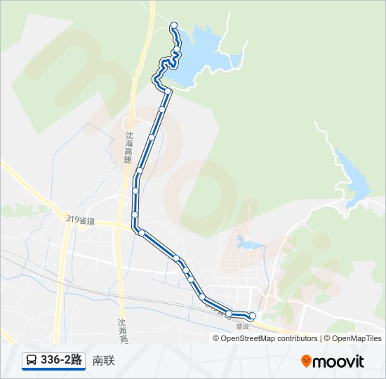 公交336-2路的线路图