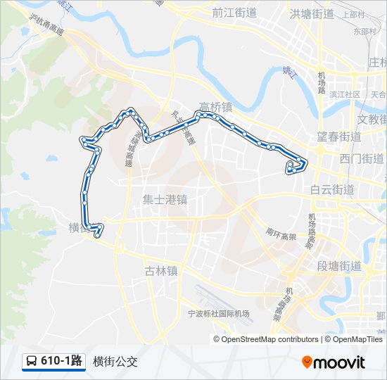 610-1路 Bus Line Map