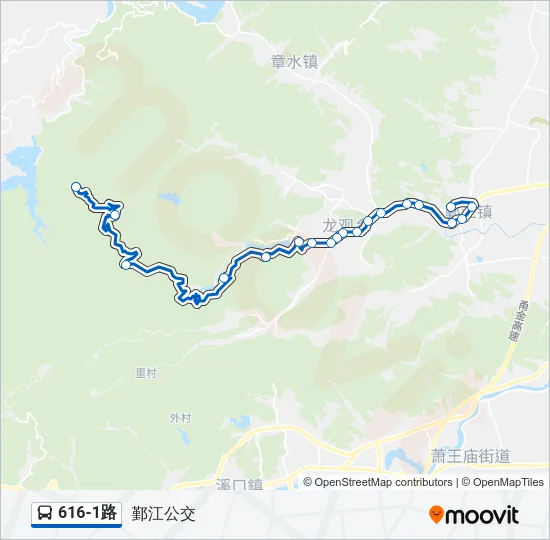 616-1路 Bus Line Map
