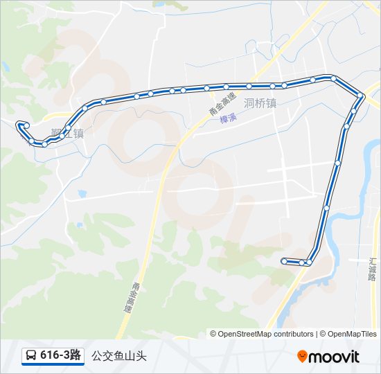 616-3路 Bus Line Map