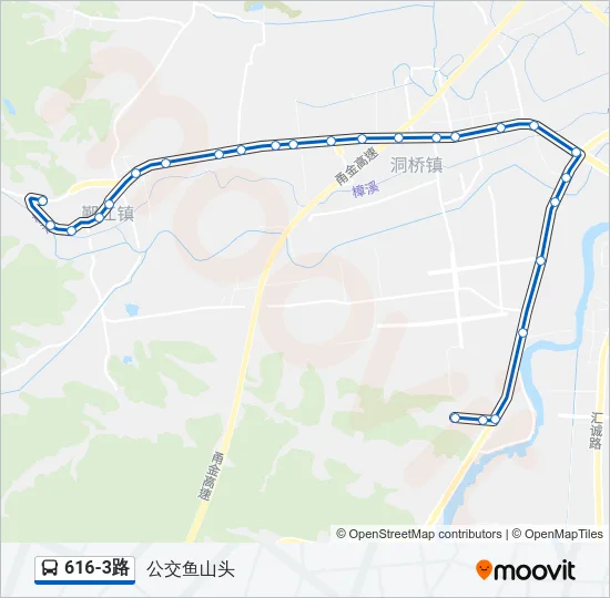 616-3路 Bus Line Map