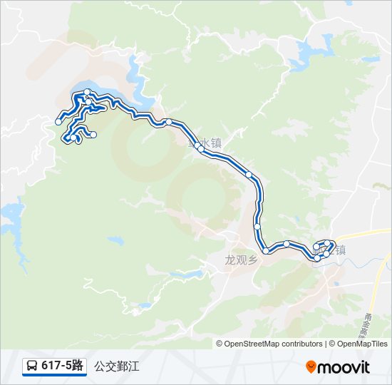 公交617-5路的线路图