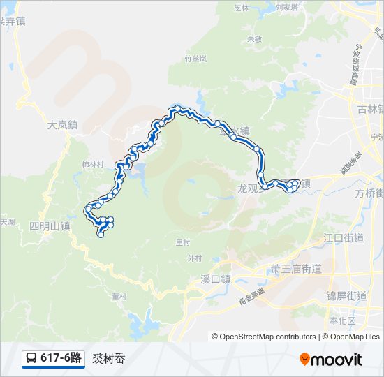 公交617-6路的线路图