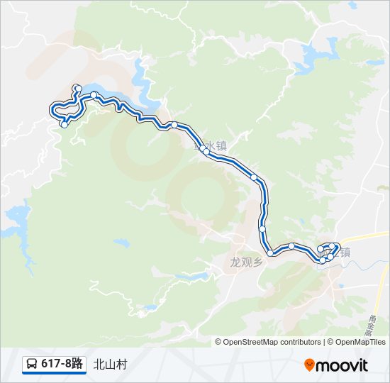 公交617-8路的线路图