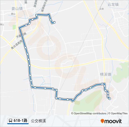 618-1路 Bus Line Map