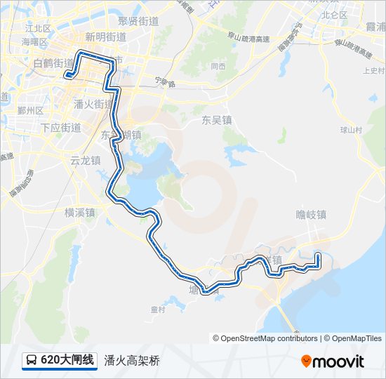 620大闸线 Bus Line Map