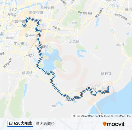 620大闸线 Bus Line Map
