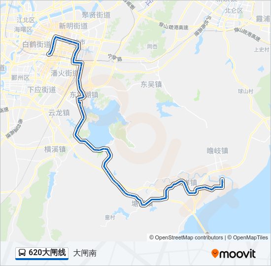 620大闸线 Bus Line Map