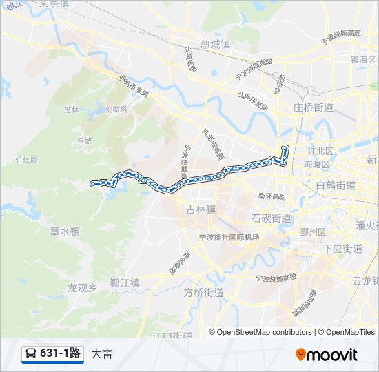 公交631-1路的线路图