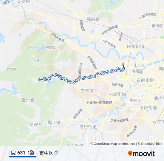 631-1路 Bus Line Map