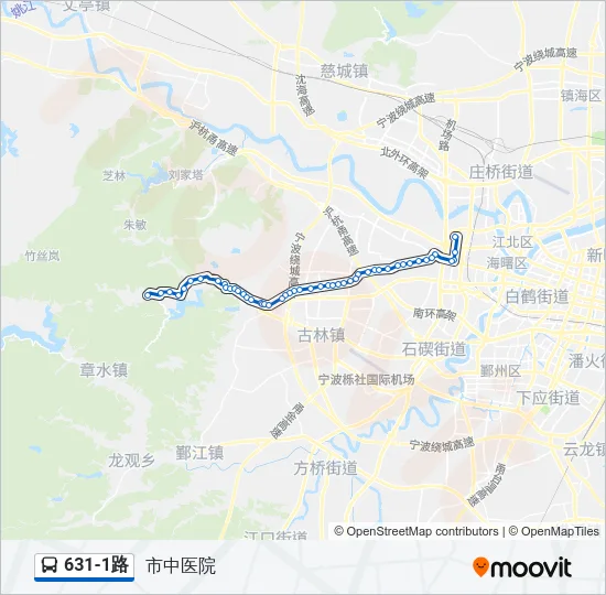 631-1路 Bus Line Map