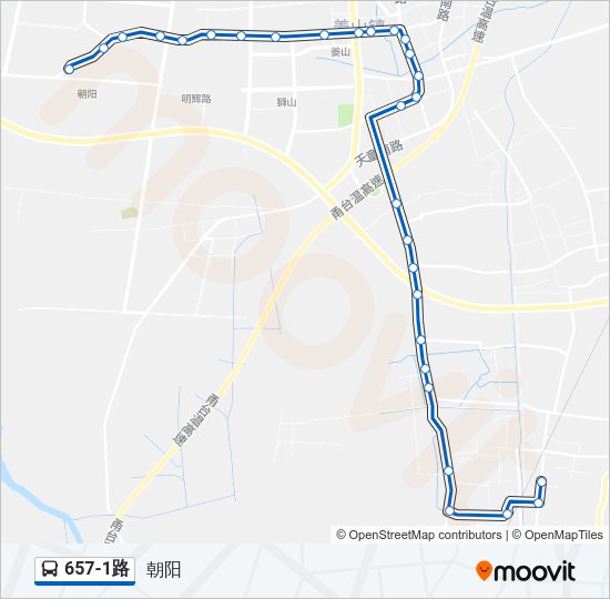 公交657-1路的线路图