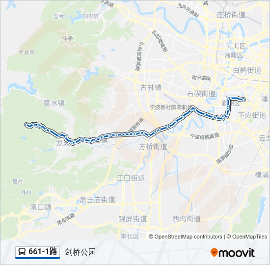 公交661-1路的线路图
