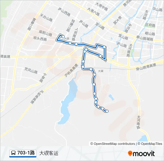 703-1路 Bus Line Map