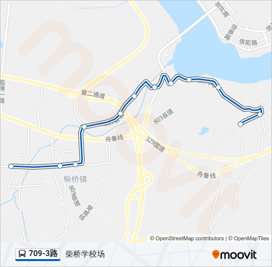709-3路 Bus Line Map
