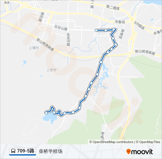 709-5路 Bus Line Map