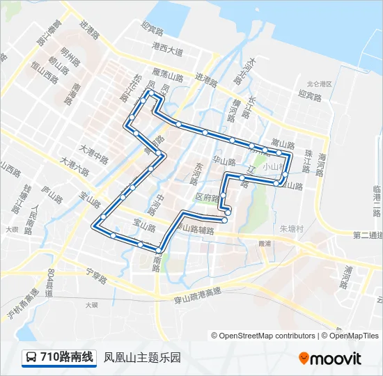 710路南线 Bus Line Map