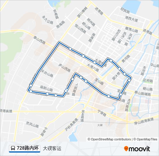 728路内环 Bus Line Map