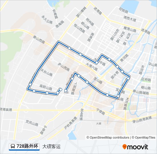 728路外环 Bus Line Map