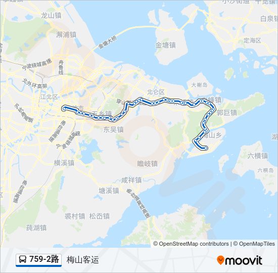 公交759-2路的线路图