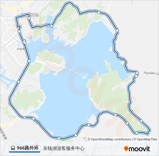 公交966外环路的线路图