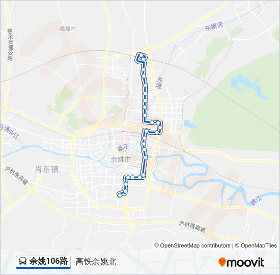 余姚106路 Bus Line Map
