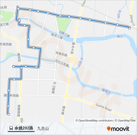 余姚202路 Bus Line Map