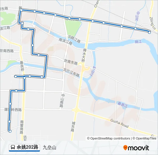 公交余姚202路的线路图