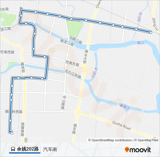 公交余姚202路的线路图