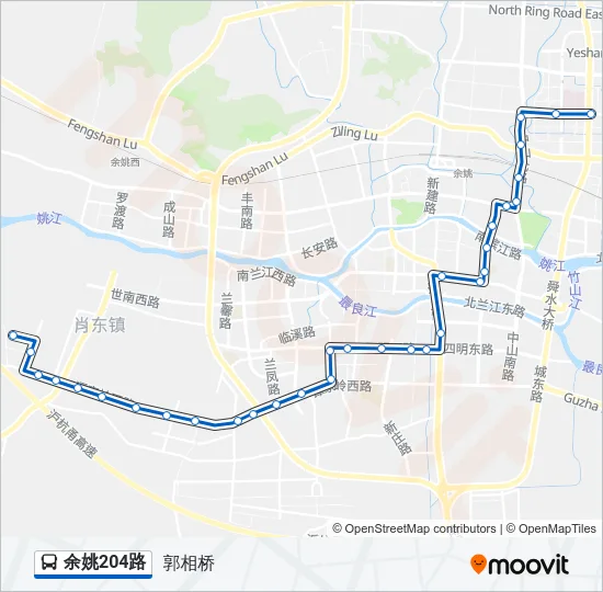 余姚204路 Bus Line Map
