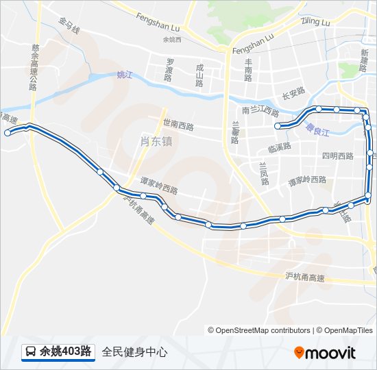 余姚403路 Bus Line Map